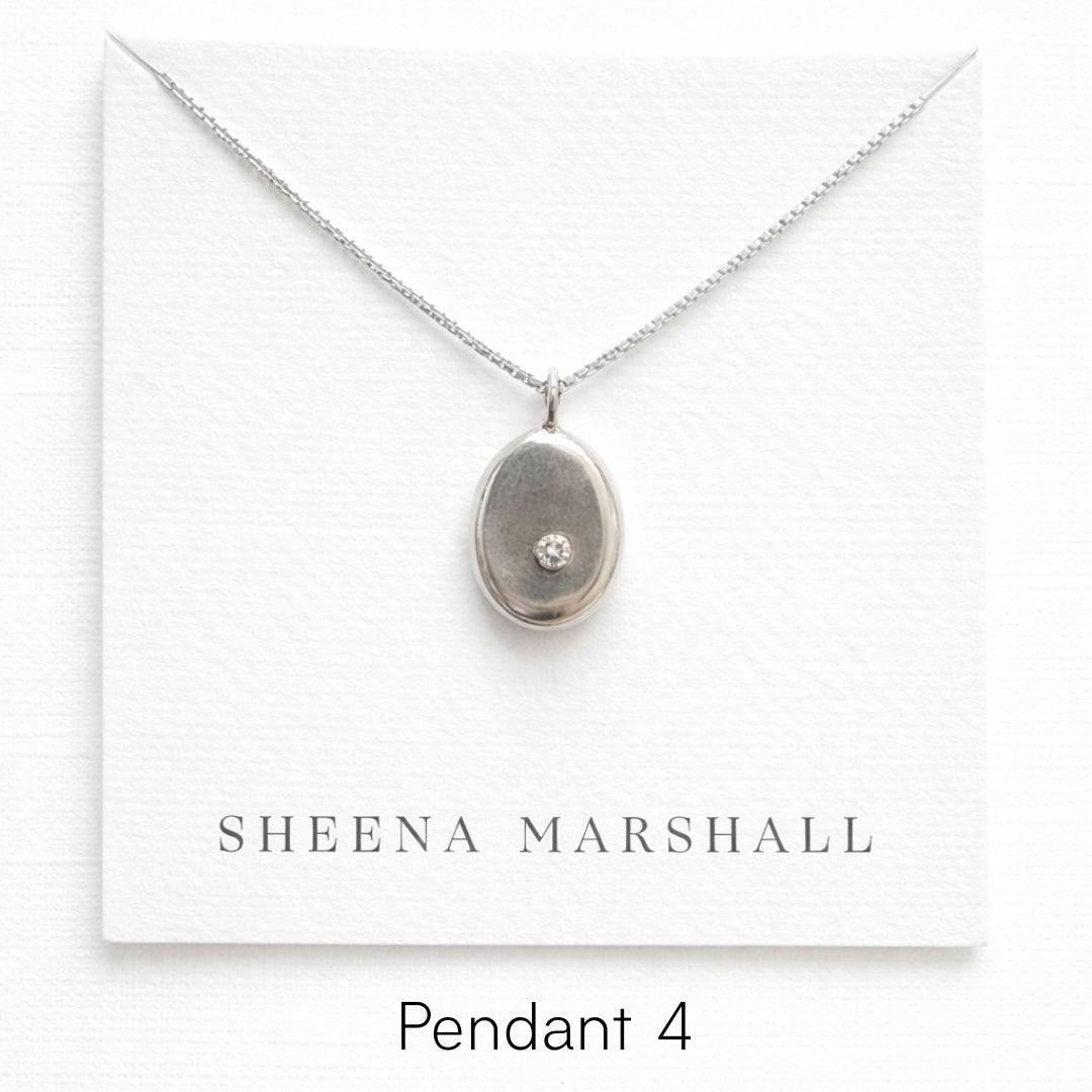 Molten Form Pendant Necklaces | Sterling Silver