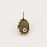 Molten Form Pendant No. 1, Solid 14k Gold + Natural Diamond — front view