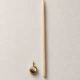 Molten Form Pendant No. 4, Solid 14k Gold + Natural Diamond — size reference