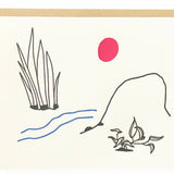 Landscape River and Moon | Letterpress Greeting Card