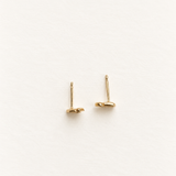 Ray of Light Collage Studs, Solid 14k Gold + Natural Diamonds — top view