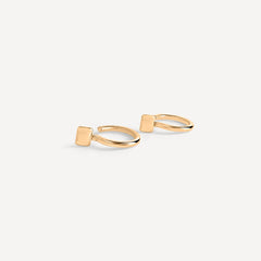 Forma Rectangle Geometric Gold Hoops 14k gold