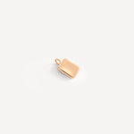 rectangle pendant by sheena marshall jewelry solid 14k gold nugget charm on round box chain