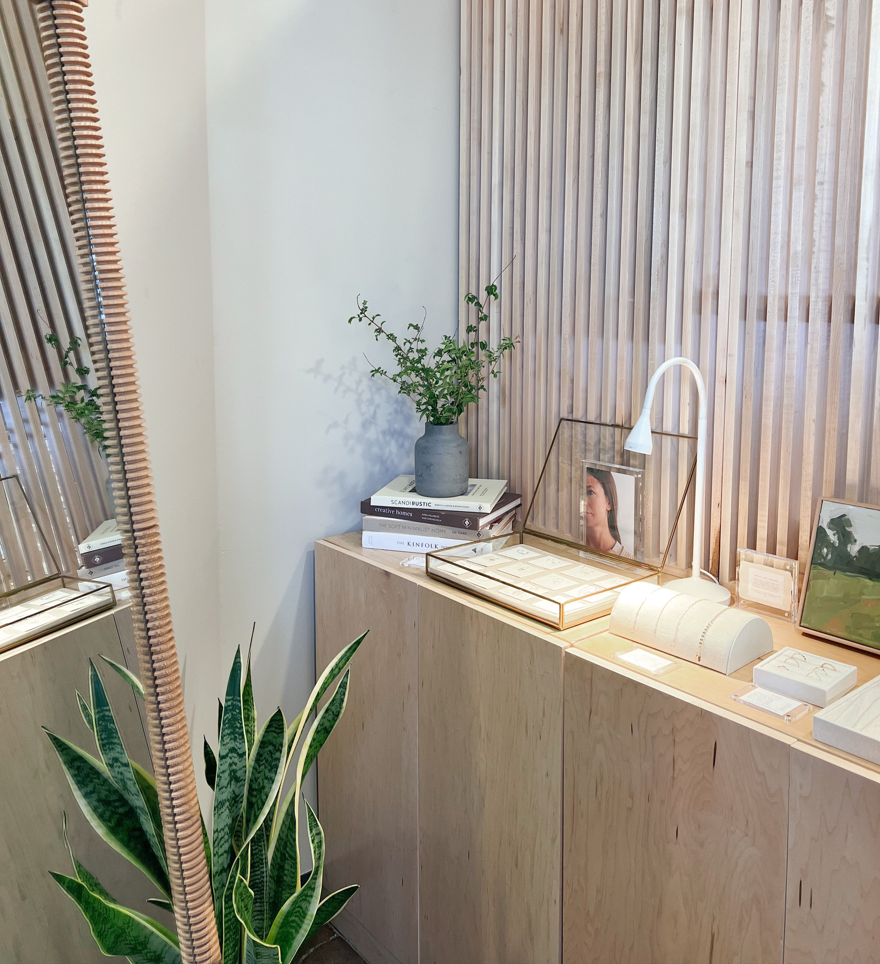 Inside look at minimal and modern store of sheena marshall jewelry