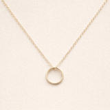 Sol Circle Pendant Necklace, Gold Fill