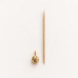 Molten Form Pendant No. 3, Solid 14k Gold + Natural Diamond — size reference