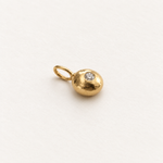 Molten Form Pendant No. 3, Solid 14k Gold + Natural Diamond — side view