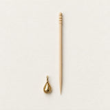 Teardrop Pendant, 14k Solid Gold — size reference