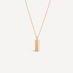 triangle gold nugget pendant 14k solid gold on rounded box chain