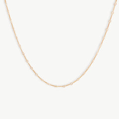 Handcrafted Alice gold link necklace by Sheena Marshall Jewelry, made in 14k gold fill, a unique, timeless piece for layering or everyday wear.