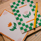 Block Printing Kit - Tulip Print Stationery Set — printed tulip stationery