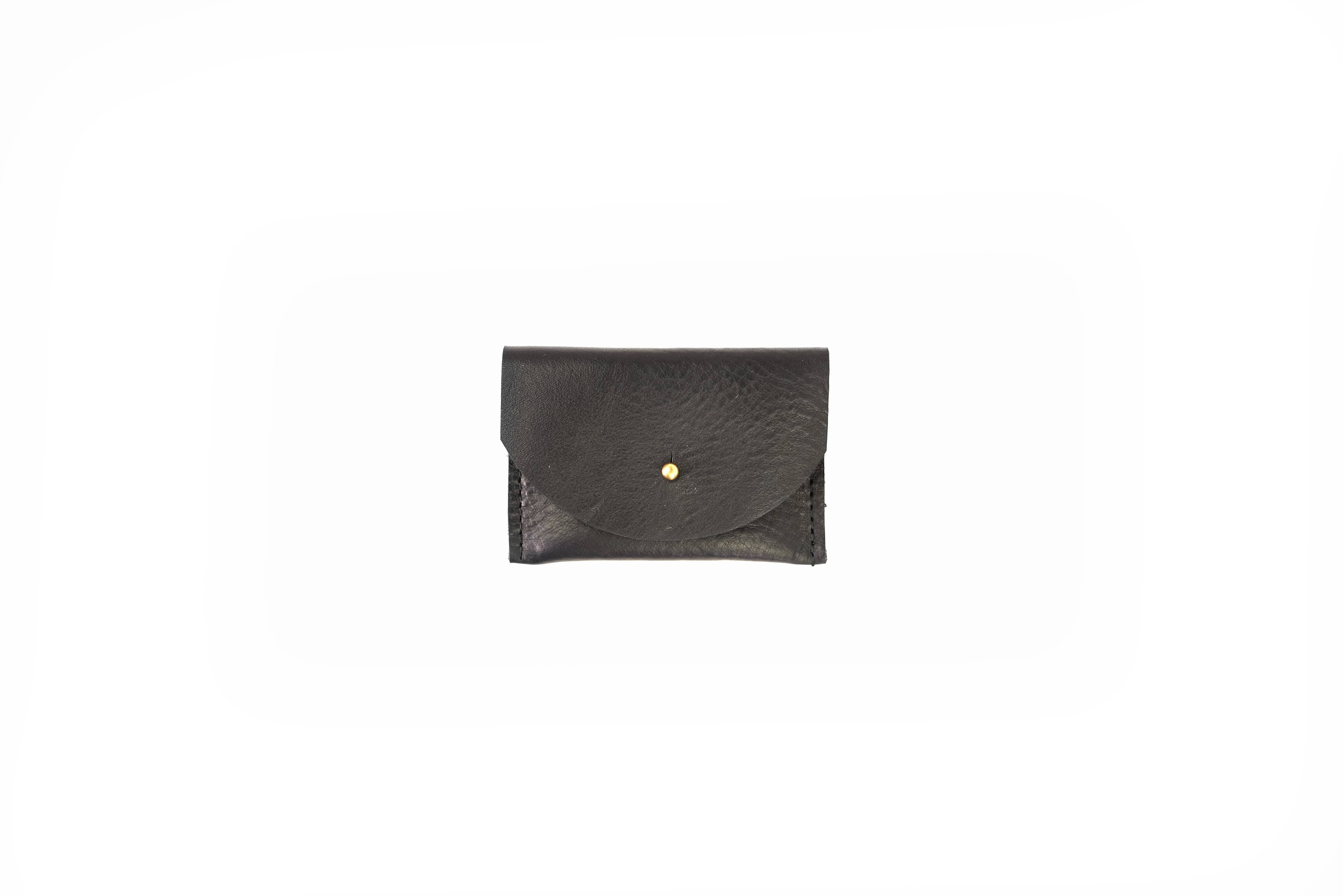 Cardholder - Black Leather — front view