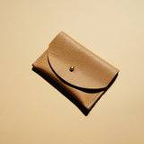 Cardholder - Tan Leather with the flap closed