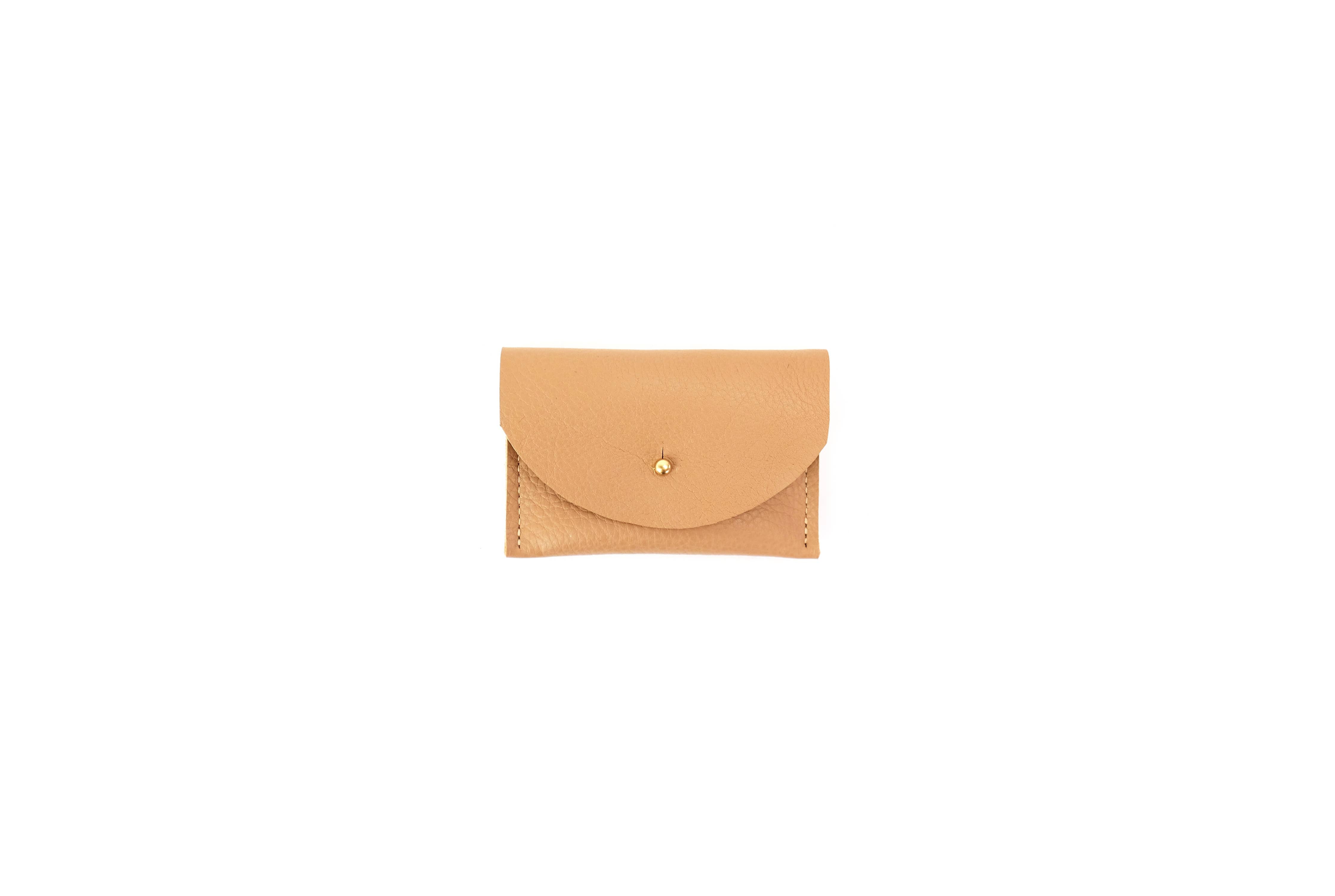 Cardholder - Tan Leather — front view