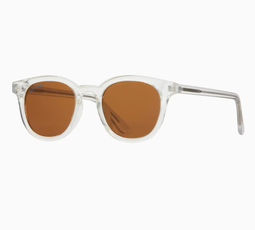 Clear Sunglasses with temples open