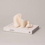 Furl Art Object, Bone displayed on a book
