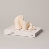 Furl Art Object, Bone displayed on a book