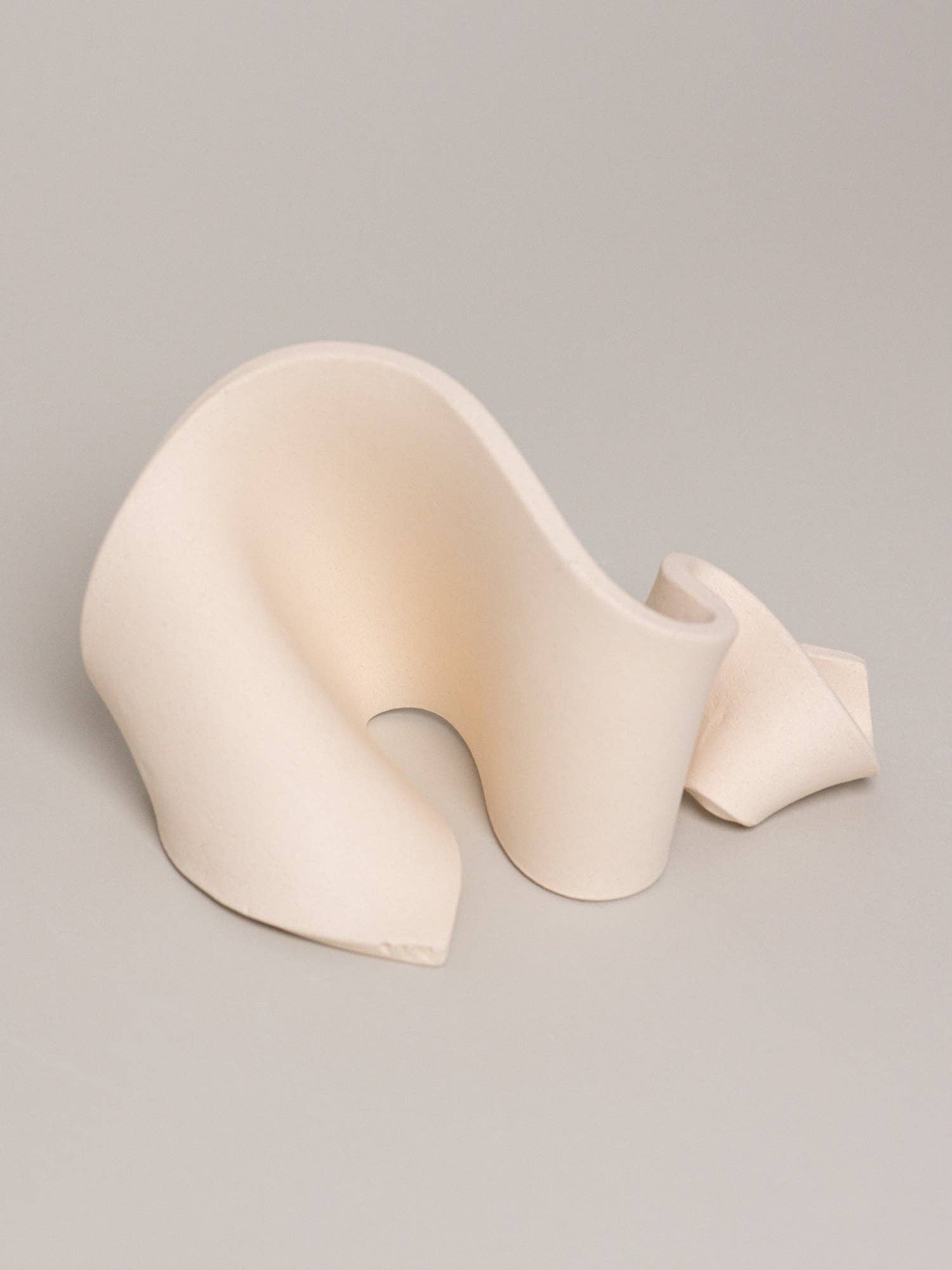 Furl Art Object, Bone — curved detail