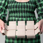 Gala Tray, Sand held at waist level