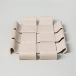 Gala Tray, Sand — stacked trays