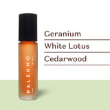 Harmonizing Aromatherapy Oil with notes of geranium, white lotus, and cedarwood