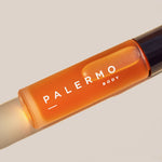 Harmonizing Aromatherapy Oil — bottle label close-up