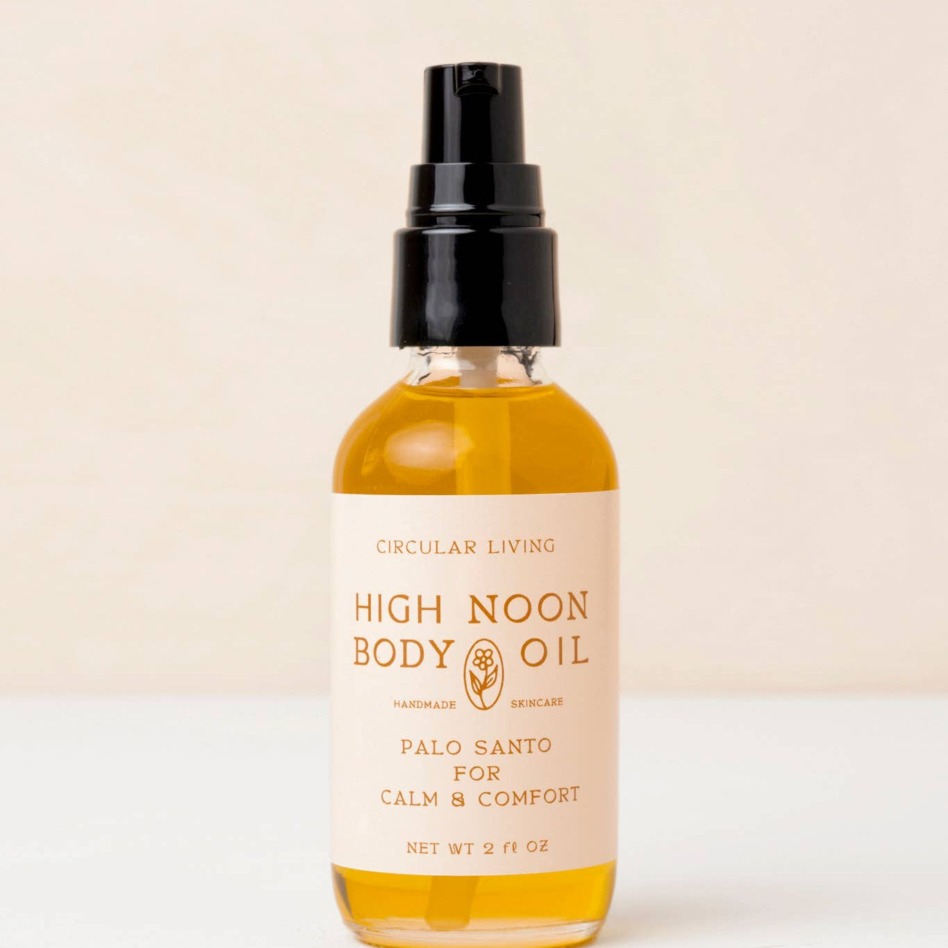 High Noon Body Oil, Palo Santo: Travel Size 2 fl oz — pump bottle