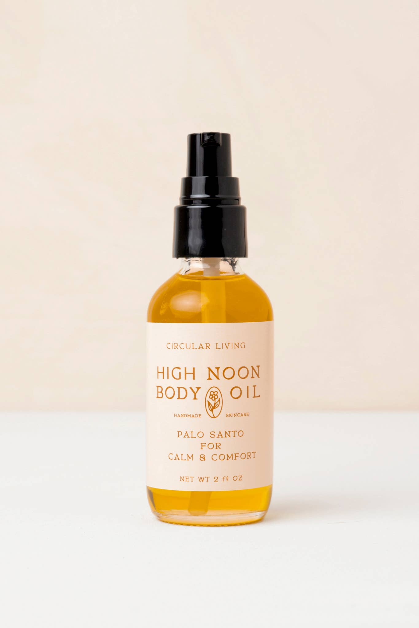High Noon Body Oil, Palo Santo: Travel Size 2 fl oz — pump bottle