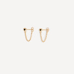 Hudson Earrings in gold fill displayed as a pair, highlighting their timeless stud design and subtle movement.