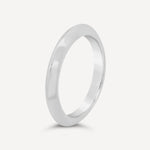 Knife Edge Band in sterling silver, displayed on a white background, highlighting its sleek and modern design.