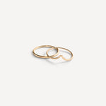 Gold fill Maeve stacking rings stacked together