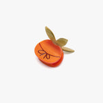 Mandarin Orange Hair Claw Clip — angled view