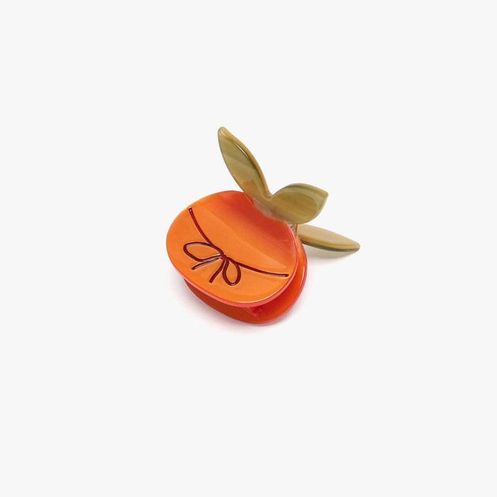 Mandarin Orange Hair Claw Clip — angled view