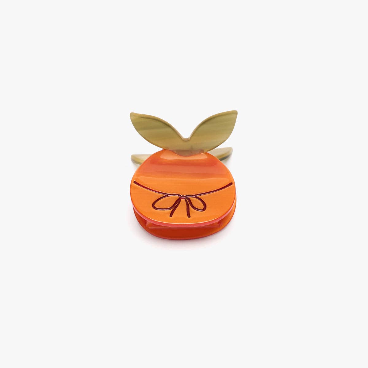 Mandarin Orange Hair Claw Clip — front view