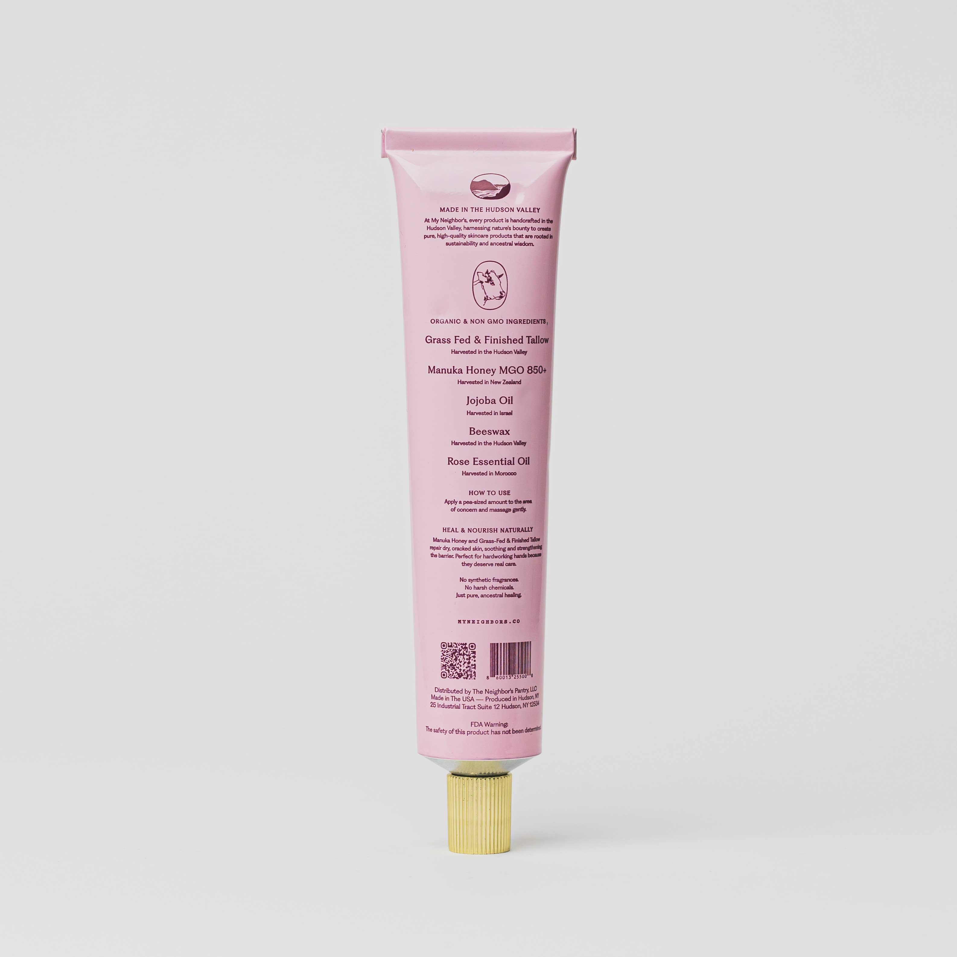 Manuka Honey & Rose Tallow Hand Balm — tube