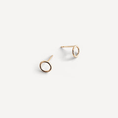 Margo Petite Circle Studs in gold fill with 7mm circles, minimalist jewelry for everyday wear