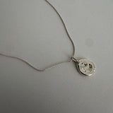 Molten Form Pendant Necklace No. 5, Sterling Silver on a chain