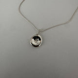 Molten Form Pendant Necklace No. 5, Sterling Silver on a chain