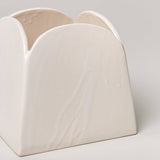 Olto Vase Short, Glacé — close-up of the curved rim