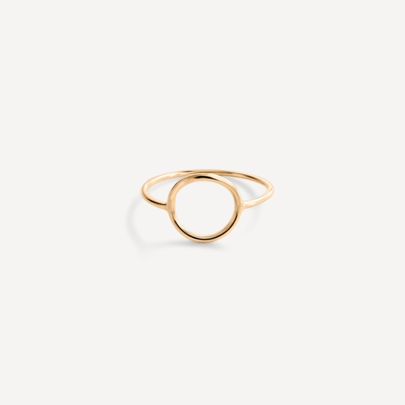 Open Circle Ring in 14k gold fill, showcasing its minimalist and timeless design, perfect for stacking or wearing solo.