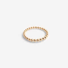 Ophelia Dot Ring crafted in 14k gold fill, featuring a delicate beaded design ideal for stacking or wearing solo.