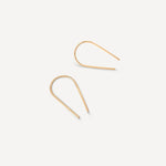 Palmer Arch Threader Earrings in 14k gold fill, featuring a minimalist design handcrafted in Denver, Colorado.