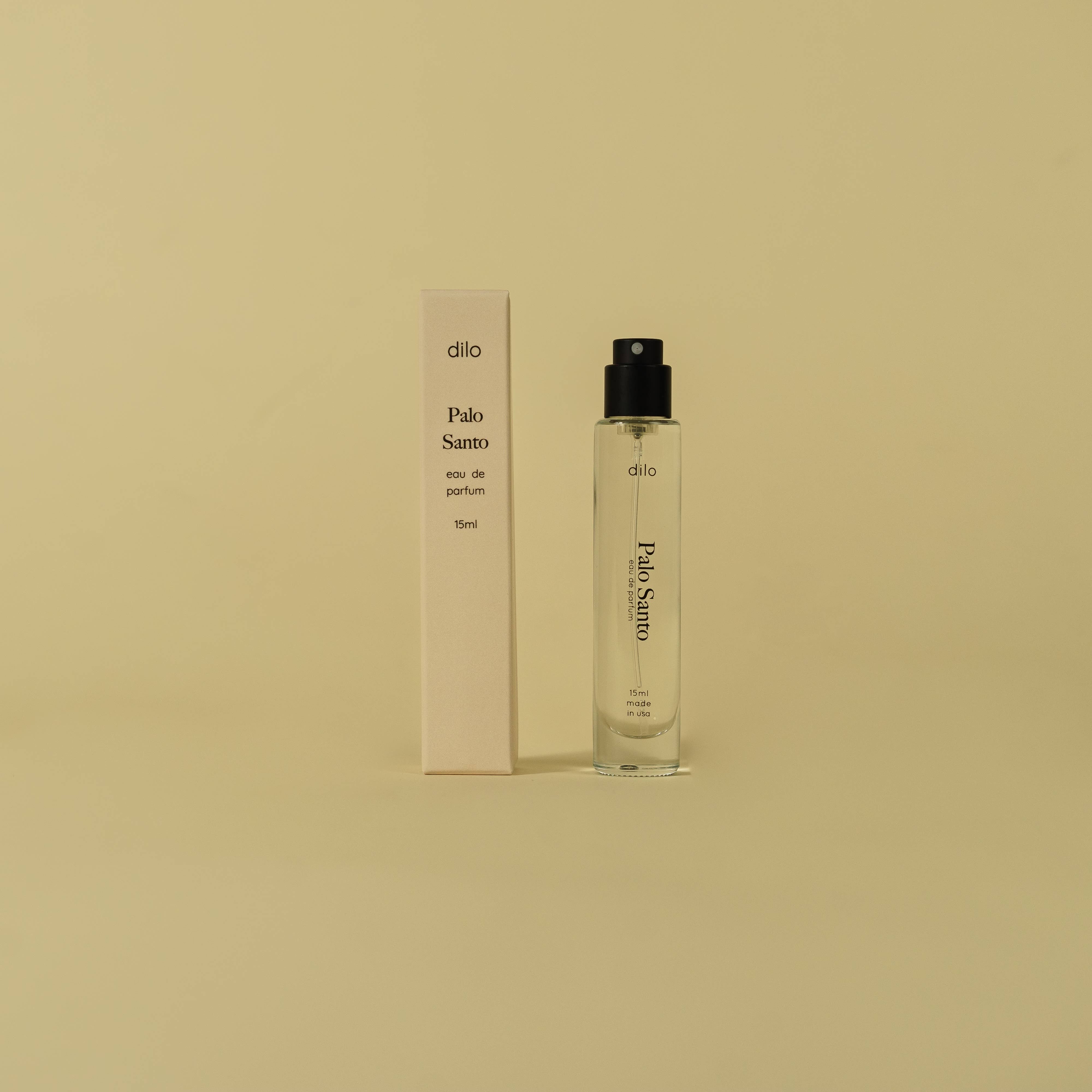 Palo Santo, Eau de Parfum, Travel Sprayer — travel spray and box