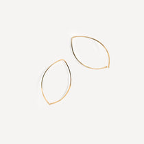 Gold-fill Poppy Threader Earrings with a minimal and lightweight design on a white background.