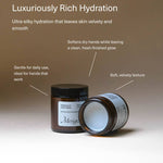 Serene Blue Hand Cream: Mini Jar 1 fl oz — open jar and product information