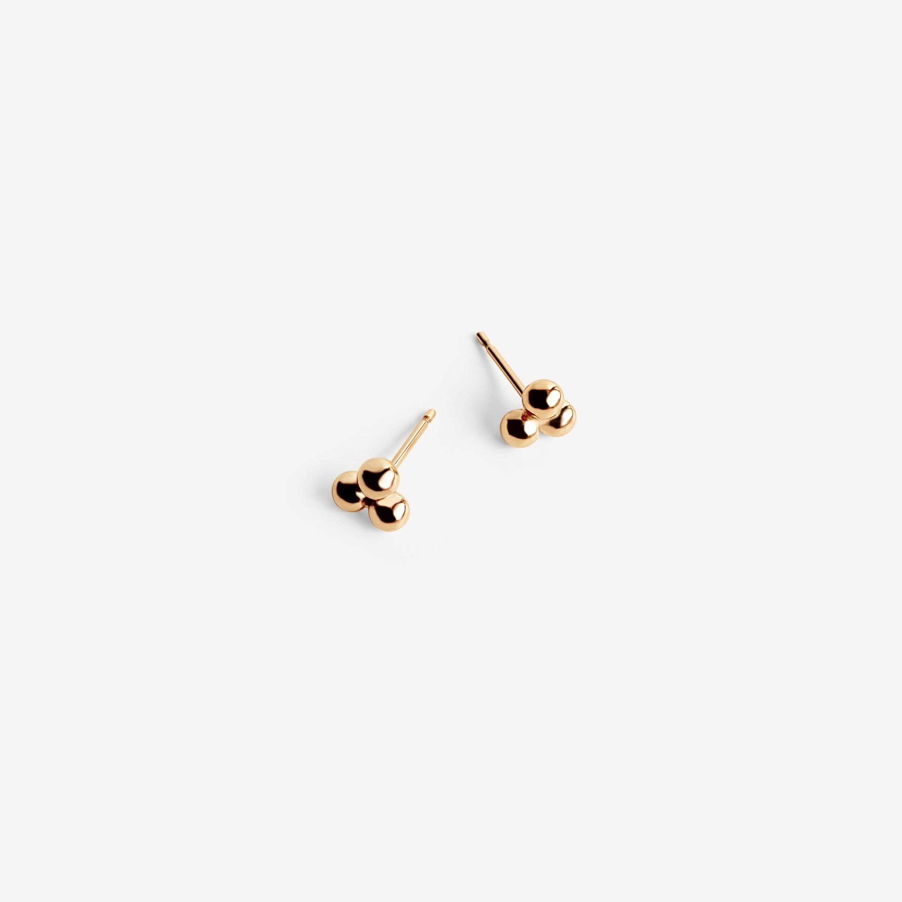 Dot Stud Earrings in Gold Fill, handcrafted minimalist jewelry.