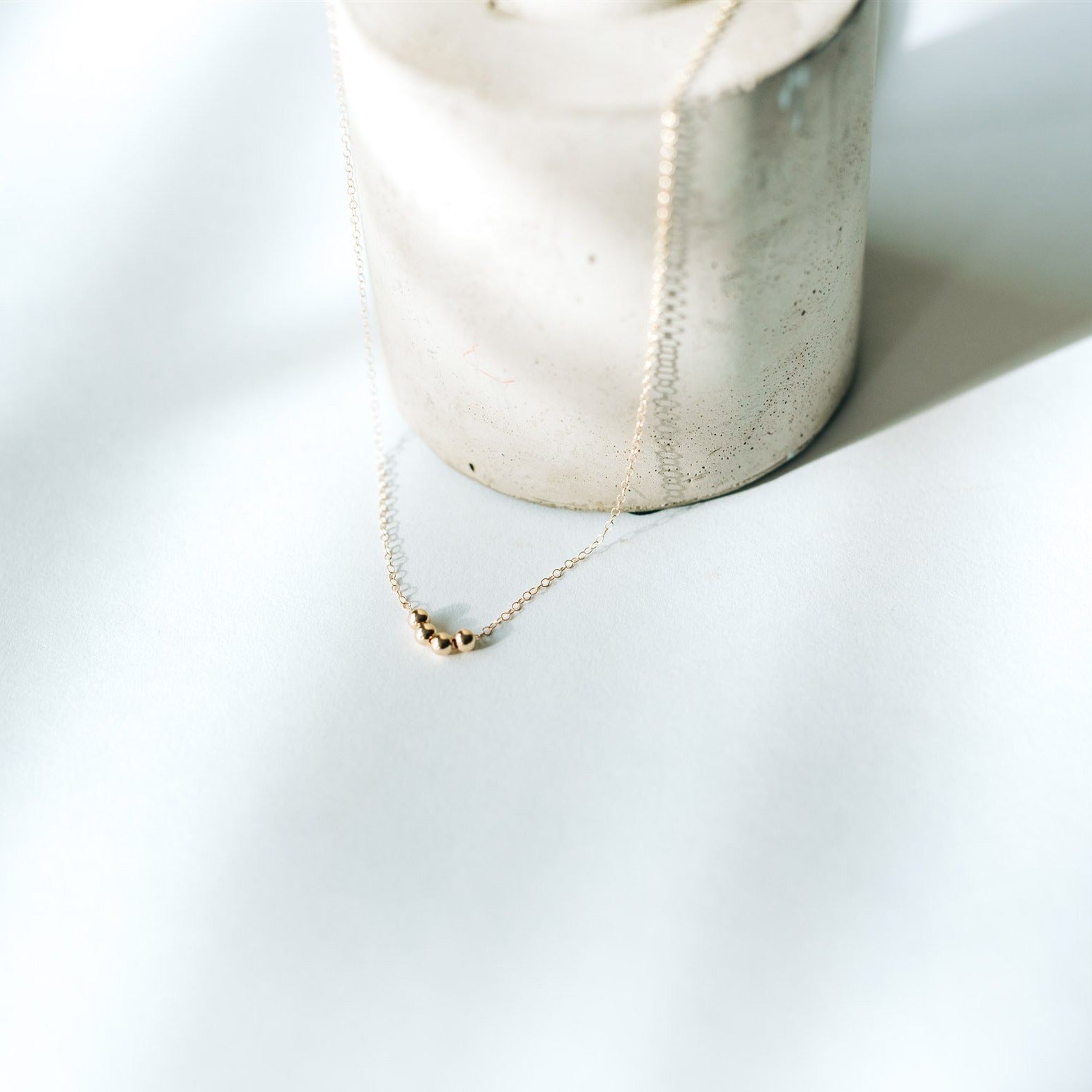 14K Gold Ball Necklace, Add A Bead Necklace, Gold Sphere Pendant, Simple Beaded Choker, Golden Ball Necklace Spherical Necklace, Gift for Her, Sheena Marshall Jewelry, Denver, Colorado