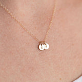 Tiny Letter Necklace, Gold Fill
