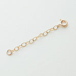 Gold-filled detachable chain extender with a spring clasp, perfect for customizing necklace lengths.