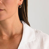 Minimal Necklace, Gold Fill layered with other necklaces